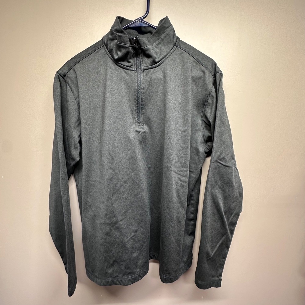 32 Degrees Heat Men's Gray‎ Quarter Zip Long Sleeve Performance Pullover Shirt M